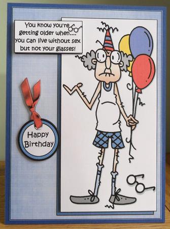Gus Can't Live Without His Glasses -  Quick Card by Johanna Lambert