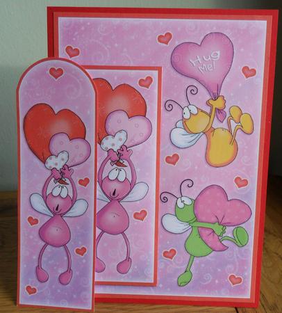 Hug Bug Valentine - Bookmark Pocket Card by Johanna Lambert
