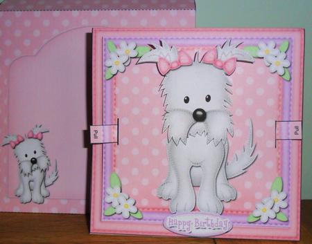 3D Jess Westie Dog Animated Moveable Wobble Head Card Kit by Johanna Lambert
