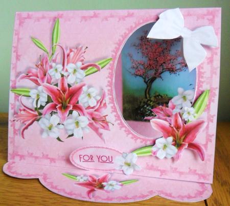 C-thru Easel 3D Card Kit - Lilies & Cherry Tree by Johanna Lambert