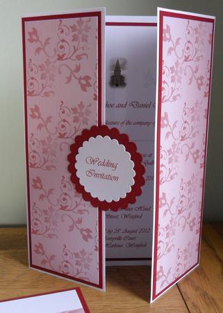 Floral Embossed Metallic in Red by Johanna Lambert