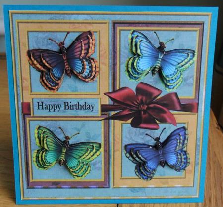 Vintage Butterflies Male Card by Johanna Lambert