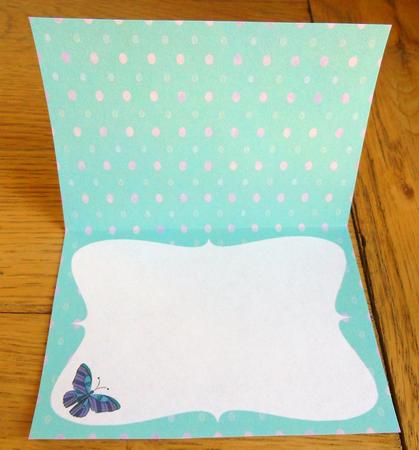 Butterfly Kisses Insert - Teal & Blue by Johanna Lambert