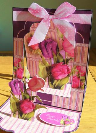 3D Open Front Easel Kit - Tulips Bouquet by Johanna Lambert