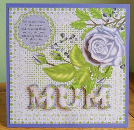 Rose Mother's Day Card Front with Words by Johanna Lambert