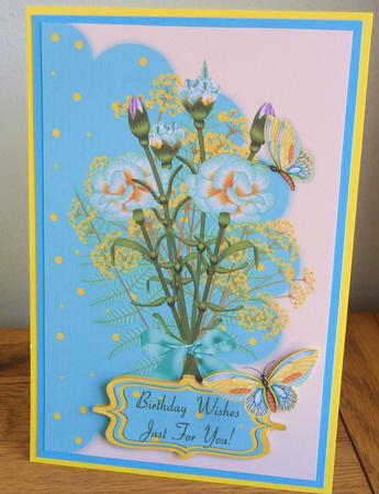 Scallop Edge Birthday Greeting Card Front by Johanna Lambert