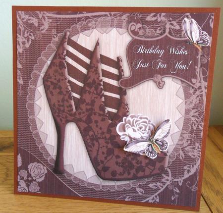 Stylish Shoe Birthday Card Front by Johanna Lambert