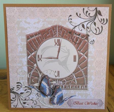 Art Deco Clock Male Card by Johanna Lambert