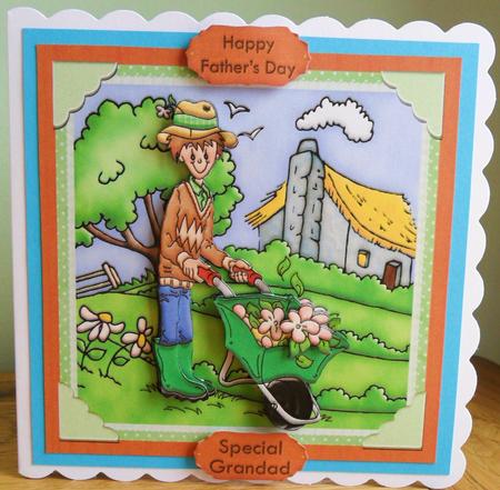Whimsy Gardener Topper and Decoupage by Johanna Lambert