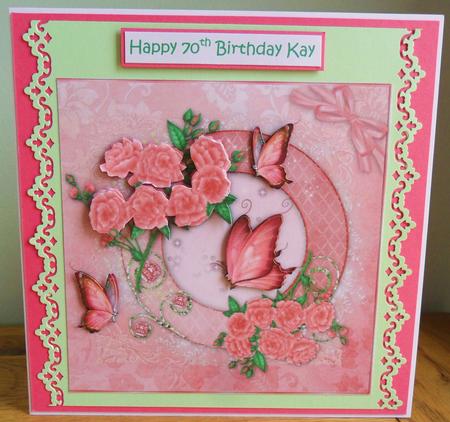 A Ring of Roses Square Card with Step by Step by Johanna Lambert