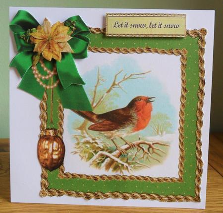 8x8 Vintage Robin in Luxury Frame by Johanna Lambert