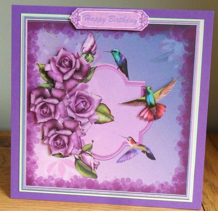 Beautiful 8x8 Deep Lilac Roses by Johanna Lambert