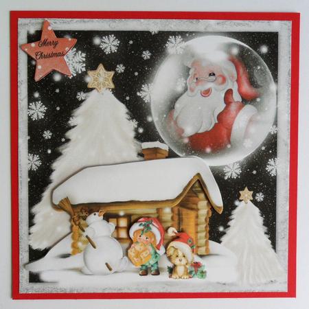 He Comes at Night 8x8inch Christmas Scene by Johanna Lambert