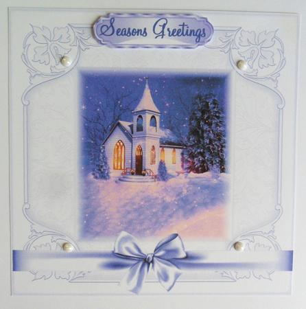 Christmas Scene Church Card Topper by Johanna Lambert