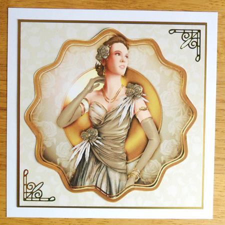 Art Deco Lady Rose (brown) Topper by Johanna Lambert
