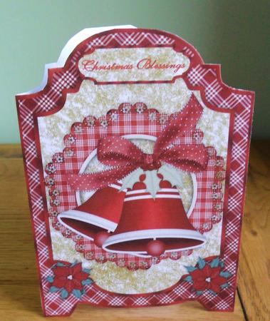 Christmas Bells and Bows A4 Screen Card by Johanna Lambert