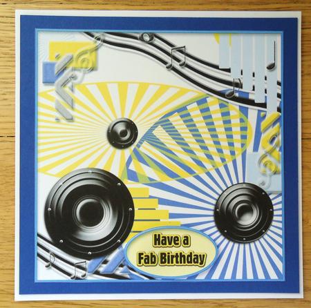 Music & Speakers Card Topper by Johanna Lambert