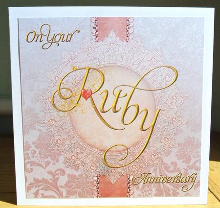 Ruby Wedding Anniversary Topper by Johanna Lambert