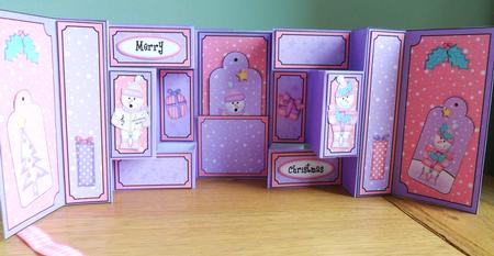 3D Xmas Snowman Double Tri Shutter Card Kit by Johanna Lambert