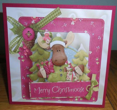 Merry Christmoose with Little Robin by Johanna Lambert