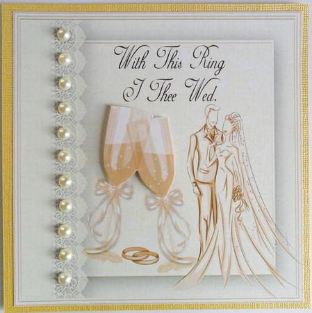 With This Ring Wedding Card Topper by Johanna Lambert