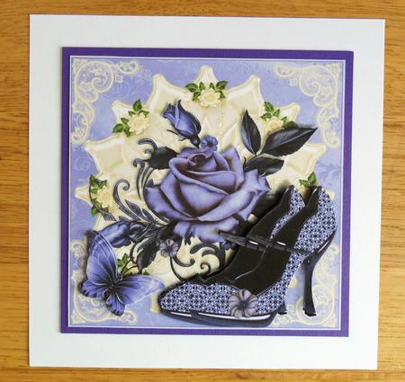 The Purple Shoes Card Topper by Johanna Lambert