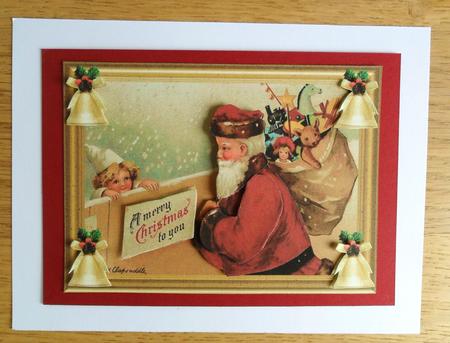 Christmas Bells Decoupage Topper by Johanna Lambert