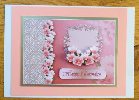 Beautiful Magnolias Decoupage Card Front/topper by Johanna Lambert