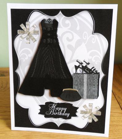 Birthday Quick Card Shoes Dress and Bits by Johanna Lambert