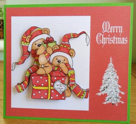 Teddies and Presents with Decoupage by Johanna Lambert