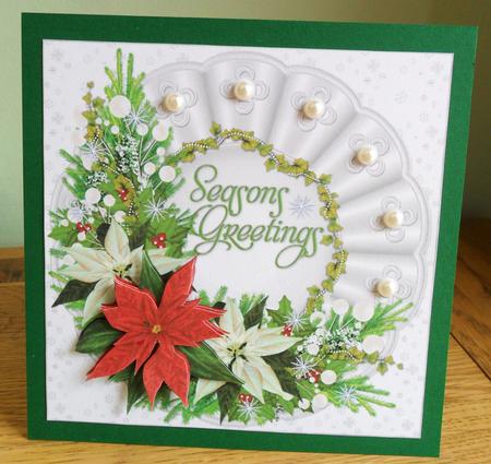 8x8 White Christmas Floral by Johanna Lambert