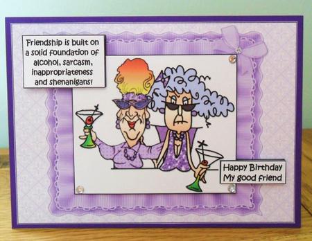 Stella and Edna Have a Solid Friendship Quick Card by Johanna Lambert