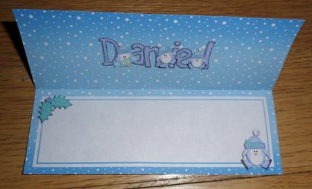Xmas Daniel with Penguins Matching Large Dl Insert by Johanna Lambert