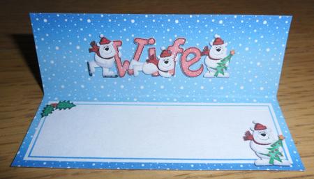 Xmas Wife with Polar Bears Matching Large Dl Insert by Johanna Lambert