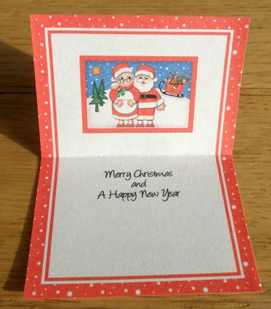 A5 Xmas Mr & Mrs Claus Matching Insert by Johanna Lambert