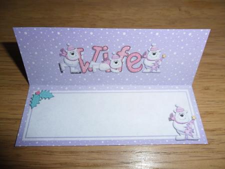 Xmas Wife with Polar Bears Matching Large Dl Insert by Johanna Lambert