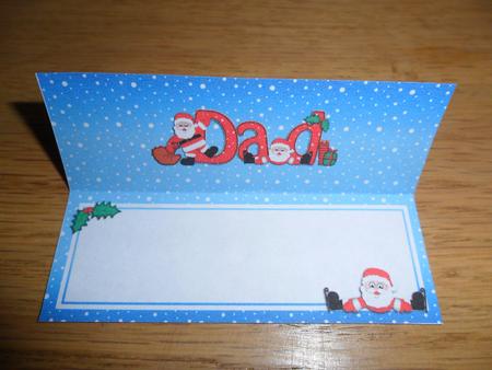 Xmas Dad with Santa Matching Large Dl Insert by Johanna Lambert