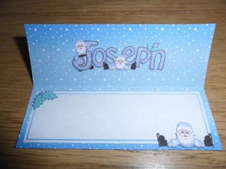 Xmas Joseph with Santa Matching Large Dl Insert by Johanna Lambert