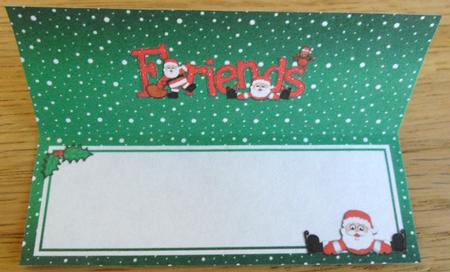 Xmas Friends with Santa Matching Large Dl Insert by Johanna Lambert