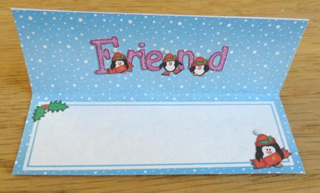 Xmas Friend with Penguins Matching Large Dl Insert by Johanna Lambert