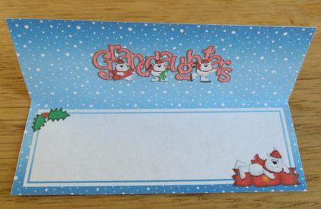 Xmas Granddaughters with Polar Bears Matching Large Dl Inser by Johanna Lambert