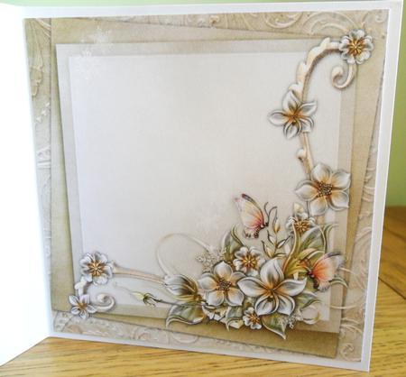 Merry Christmas Winter Flowers 8x8 Insert & Tags - Neutral by Johanna Lambert