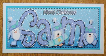 Xmas Large Dl Sam Quick Card N 3D Decoupage by Johanna Lambert