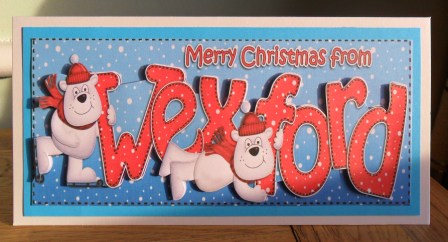 Xmas Large Dl Wexford Quick Card N 3D Decoupage by Johanna Lambert
