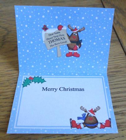 Xmas Rudolph Thomas's Been Good Matching A5 Insert by Johanna Lambert