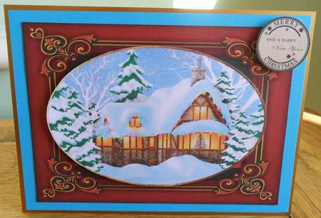 Snowy Christmas Cottage by Johanna Lambert