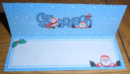 Xmas Grandson with Santa Matching Large Dl Insert by Johanna Lambert