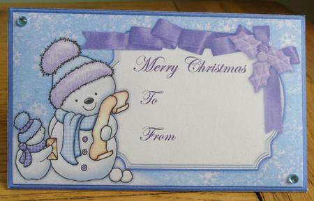 Snowman Notes Christmas Money Wallet by Johanna Lambert