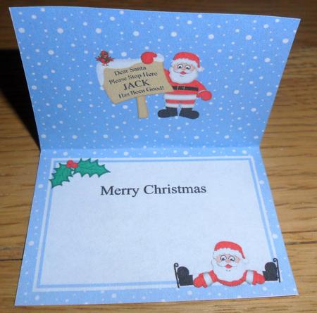 Xmas Santa Jack's Been Good Matching A5 Insert by Johanna Lambert