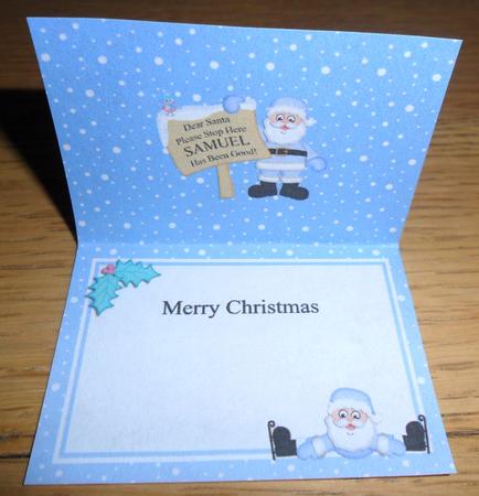 Xmas Santa Samuel's Been Good Matching A5 Insert by Johanna Lambert